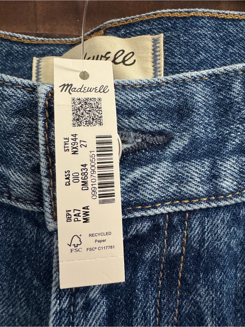 Madewell Low Slung Taper Jeans